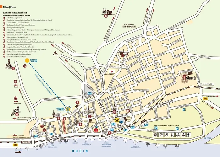 Talstation 20 / Innenstadt, 2 Schlafzimmer, Terrasse Рюдесхайм-на-Рейне